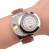 Natashahs Casual Watches Quartz Watch with USB Electronic Rechargeable Windproof Flameless Cigarette Lighter F668 - NATASHAHS