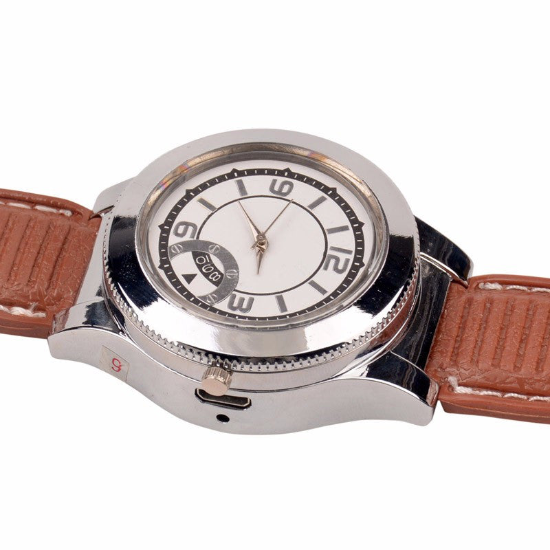 Natashahs Casual Watches Quartz Watch with USB Electronic Rechargeable Windproof Flameless Cigarette Lighter F668 - NATASHAHS