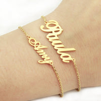 100% 925 Sterling Silver and Stainless Steel Bracelets Custom Any Name Bracelet For Women Friends Lovers Jewelry