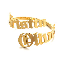 Personalized Name Rings Custom 17 Font Letter Adjustable Ring - NATASHAHS