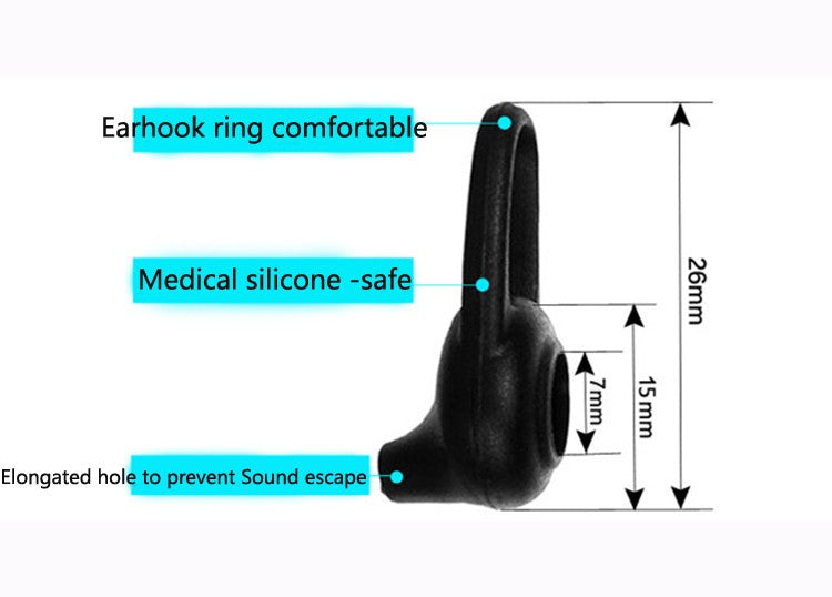 3 pièces/ensemble Coque en silicone pour écouteurs intra-auriculaires Bluetooth, crochets, embouts et coussinets pour écouteurs