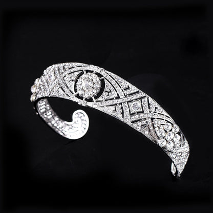 Luxury Austrian Rhinestone Meghan Princess Crown Crystal Bridal Tiaras Crown Diadem For Women Wedding Hair Accessories Jewelry - NATASHAHS