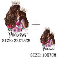 Russian Mom&Father Patches For Clothing DIY T-shirt Patches Iron On Heat Transfers Daughter&Son Thermal Sticker On Clothes - NATASHAHS