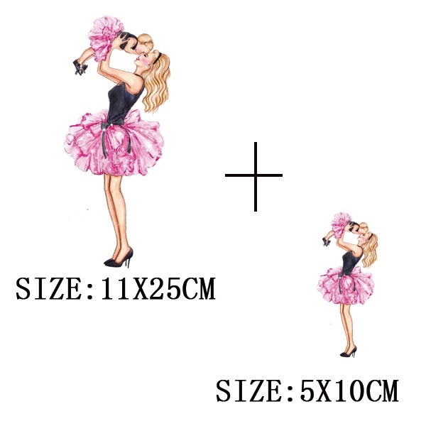 Russian Mom&Father Patches For Clothing DIY T-shirt Patches Iron On Heat Transfers Daughter&Son Thermal Sticker On Clothes - NATASHAHS