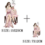 Russian Mom&Father Patches For Clothing DIY T-shirt Patches Iron On Heat Transfers Daughter&Son Thermal Sticker On Clothes - NATASHAHS