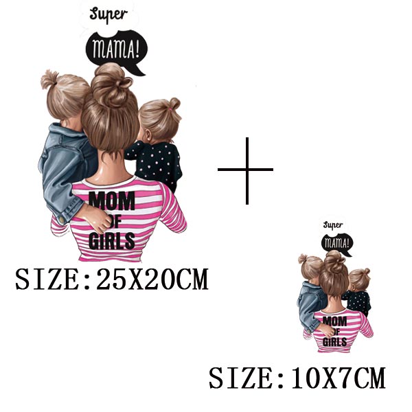 Russian Mom&Father Patches For Clothing DIY T-shirt Patches Iron On Heat Transfers Daughter&Son Thermal Sticker On Clothes - NATASHAHS