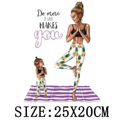 Russian Mom&Father Patches For Clothing DIY T-shirt Patches Iron On Heat Transfers Daughter&Son Thermal Sticker On Clothes - NATASHAHS