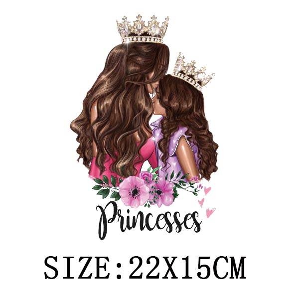 Russian Mom&Father Patches For Clothing DIY T-shirt Patches Iron On Heat Transfers Daughter&Son Thermal Sticker On Clothes - NATASHAHS