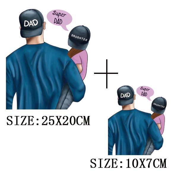 Russian Mom&Father Patches For Clothing DIY T-shirt Patches Iron On Heat Transfers Daughter&Son Thermal Sticker On Clothes - NATASHAHS