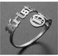 Personalized Name Rings Custom 17 Font Letter Adjustable Ring - NATASHAHS