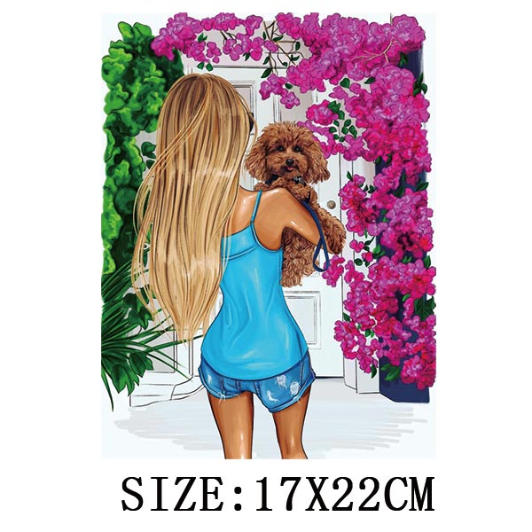 Fashion Lady Thermo Transfer Sticker On Clothes Vogue Girl Iron On Patches For Clothing DIY Washable T-shirt Clothes Sticker Set - NATASHAHS