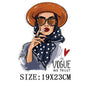 Fashion Lady Thermo Transfer Sticker On Clothes Vogue Girl Iron On Patches For Clothing DIY Washable T-shirt Clothes Sticker Set - NATASHAHS