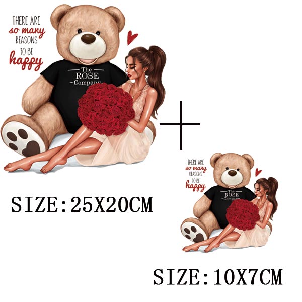 Fashion Lady Thermo Transfer Sticker On Clothes Vogue Girl Iron On Patches For Clothing DIY Washable T-shirt Clothes Sticker Set - NATASHAHS