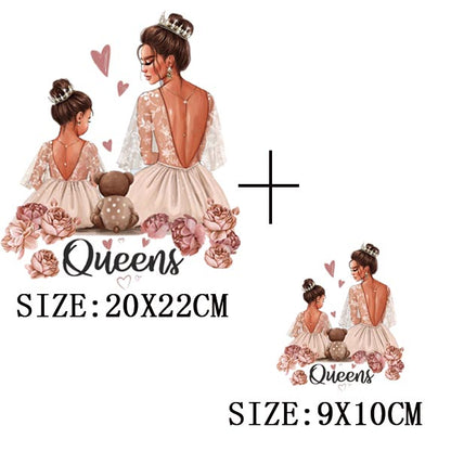 Fashion Lady Thermo Transfer Sticker On Clothes Vogue Girl Iron On Patches For Clothing DIY Washable T-shirt Clothes Sticker Set - NATASHAHS