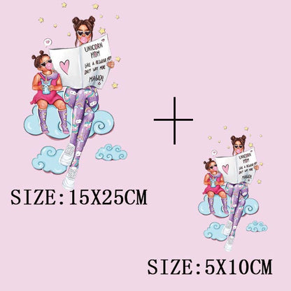Fashion Lady Thermo Transfer Sticker On Clothes Vogue Girl Iron On Patches For Clothing DIY Washable T-shirt Clothes Sticker Set - NATASHAHS