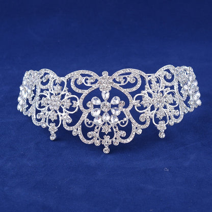 Luxury Crystal Rhinestones Royal Princess Bridal Tiaras Crown Rhinestone Pageant Crowns Bride Headbands Wedding Hair Accessories - NATASHAHS