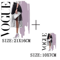 Iron On Patches for Clothing Fashion Girl Thermal Sticker On Clothes DIY A-level Washable Beauty Girl Patches Clothes Appliqued - NATASHAHS
