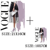Iron On Patches for Clothing Fashion Girl Thermal Sticker On Clothes DIY A-level Washable Beauty Girl Patches Clothes Appliqued - NATASHAHS