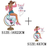 Iron On Patches for Clothing Fashion Girl Thermal Sticker On Clothes DIY A-level Washable Beauty Girl Patches Clothes Appliqued - NATASHAHS