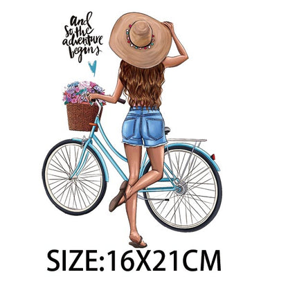 Iron On Patches for Clothing Fashion Girl Thermal Sticker On Clothes DIY A-level Washable Beauty Girl Patches Clothes Appliqued - NATASHAHS