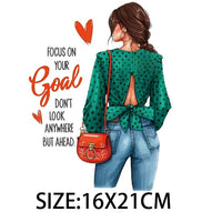 Iron On Patches for Clothing Fashion Girl Thermal Sticker On Clothes DIY A-level Washable Beauty Girl Patches Clothes Appliqued - NATASHAHS