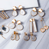 Natashahs Statement Drop Earrings For Women Fashion Vintage Geometric Long Dangle Earrings - NATASHAHS