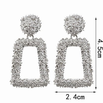 Natashahs Vintage Earrings Large for Women Statement Earrings Geometric Gold Metal Pendant Earrings Trend Fashion Jewelry - NATASHAHS