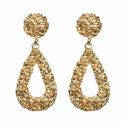 Natashahs Vintage Earrings Large for Women Statement Earrings Geometric Gold Metal Pendant Earrings Trend Fashion Jewelry - NATASHAHS