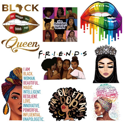 Beautiful Thermo Transfer Sticker On Clothes DIY Iron On Patches For Clothing Washable Women T-shirt Patch Applique - NATASHAHS