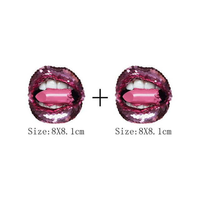 Print Lips Patches For Clothes Heat Transfer Thermal Stickers DIY Washable T-Shirts Iron On Transfer  Girls Lips Patches - NATASHAHS