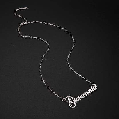 Custom Name Necklace Personalized Steel Color Stainless Steel Necklaces For Women Man Customized Jewelry - NATASHAHS