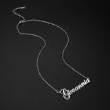 Custom Name Necklace Personalized Steel Color Stainless Steel Necklaces For Women Man Customized Jewelry