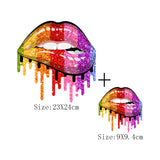 Print Lips Patches For Clothes Heat Transfer Thermal Stickers DIY Washable T-Shirts Iron On Transfer  Girls Lips Patches - NATASHAHS