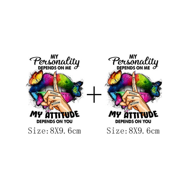 Print Lips Patches For Clothes Heat Transfer Thermal Stickers DIY Washable T-Shirts Iron On Transfer  Girls Lips Patches - NATASHAHS