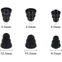 1 Pair Replacement Triple Flange Ear Tips Earbuds Silicone For Most in Ear Headphones for Sony Senso Powerbeats Jaybird etc