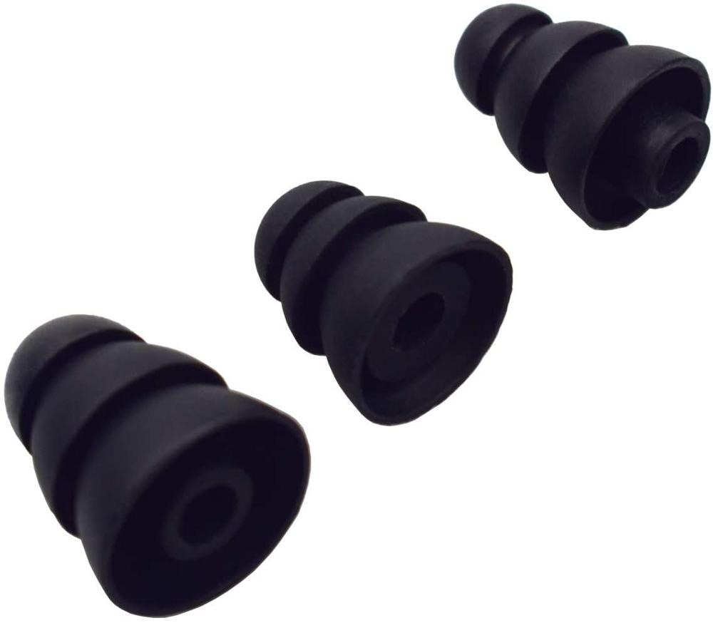 1 Pair Replacement Triple Flange Ear Tips Earbuds Silicone For Most in Ear Headphones for Sony Senso Powerbeats Jaybird etc
