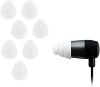 1 Pair Replacement Triple Flange Ear Tips Earbuds Silicone For Most in Ear Headphones for Sony Senso Powerbeats Jaybird etc