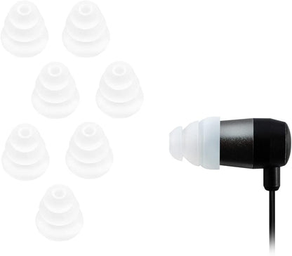 1 Pair Replacement Triple Flange Ear Tips Earbuds Silicone For Most in Ear Headphones for Sony Senso Powerbeats Jaybird etc - NATASHAHS