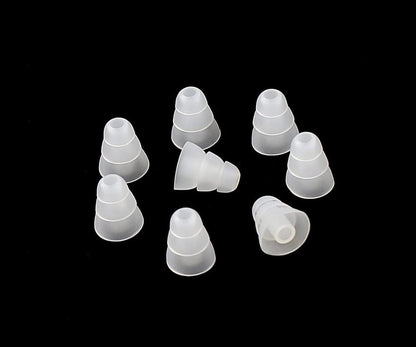 1 Pair Replacement Triple Flange Ear Tips Earbuds Silicone For Most in Ear Headphones for Sony Senso Powerbeats Jaybird etc - NATASHAHS