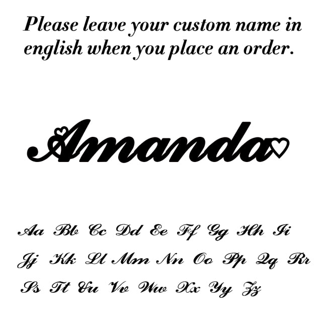 Custom Name Necklace Personalized Steel Color Stainless Steel Necklaces For Women Man Customized Jewelry - NATASHAHS