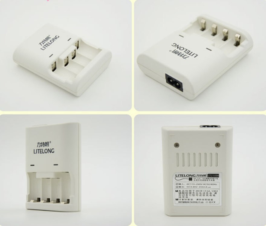 Chargeur de batterie au lithium 3v indépendant à 4 emplacements cr123a 16340 CR2 chargeur intelligent universel pour batterie rechargeable