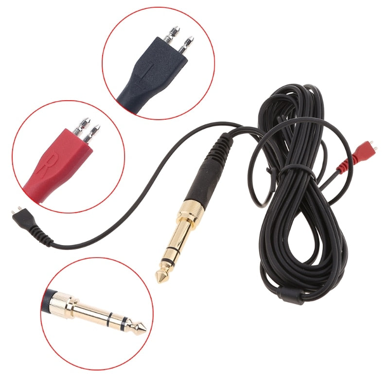 كابل بديل لسماعات الرأس Sennheiser HD25 HD560 540 480 HD430 414 HD250 HD425 HD430 HD440 II HD530 HD540 كابل صوت