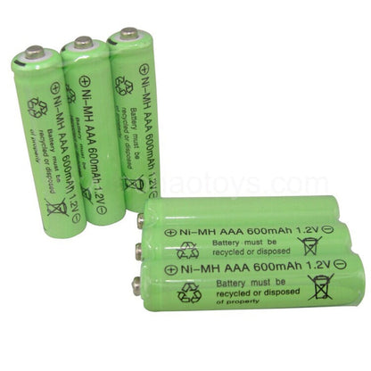 4 pièces / lot 1.2v 600mah AAA batterie rechargeable NI-MH pour jouet télécommandé AAA 1.2V 600mAh