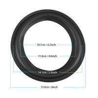 2pcs Speaker Repair Parts 6 Inch Perforated Rubber Edge Surround Durable Replacement Speakers Accessory - NATASHAHS