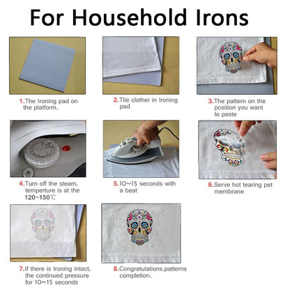 Biker Patch Iron-on Transfers for Clothing Thermoadhesive Patches on Clothes DIY Skull Stickers Motorcycle Applique Stripes Punk - NATASHAHS