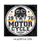 Biker Patch Iron-on Transfers for Clothing Thermoadhesive Patches on Clothes DIY Skull Stickers Motorcycle Applique Stripes Punk - NATASHAHS