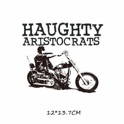 Biker Patch Iron-on Transfers for Clothing Thermoadhesive Patches on Clothes DIY Skull Stickers Motorcycle Applique Stripes Punk - NATASHAHS