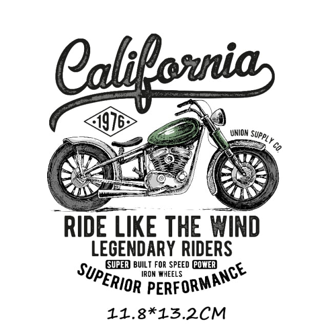 Iron-on Transfers for Clothing Thermoadhesive Patches on Clothes Stickers Diy Skull Patch Biker Flex Fusible Transfer Stripe - NATASHAHS