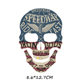Iron-on Transfers for Clothing Thermoadhesive Patches on Clothes Stickers Diy Skull Patch Biker Flex Fusible Transfer Stripe - NATASHAHS