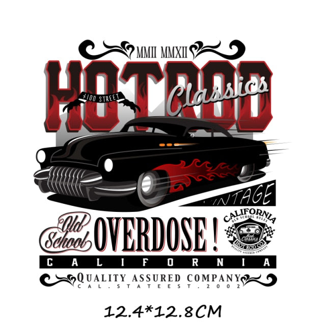 Iron-on Transfers for Clothing Thermoadhesive Patches on Clothes Stickers Diy Skull Patch Biker Flex Fusible Transfer Stripe - NATASHAHS